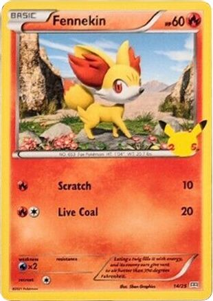 Fennekin (14/25) - McDonalds 25th Anniversary Promos  - Promo