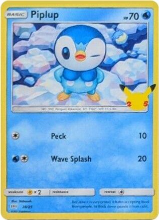 Piplup (20/25) - McDonalds 25th Anniversary Promos  - Promo