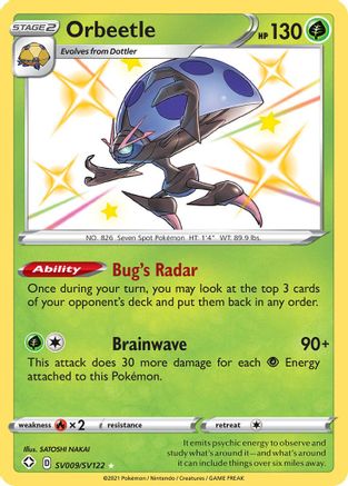 Orbeetle (SV009/SV122) - Shining Fates Shiny Vault Holofoil - Shiny Holo Rare