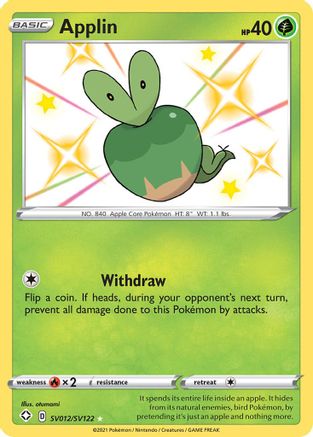 Applin (SV012/SV122) - Shining Fates Shiny Vault Holofoil - Shiny Holo Rare