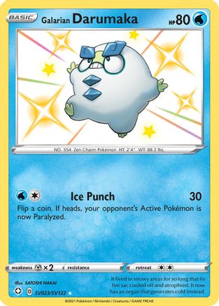 Galarian Darumaka - SV023/SV122 - Shining Fates Shiny Vault Holofoil