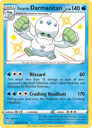 Galarian Darmanitan (SV024/SV122) - Shining Fates Shiny Vault Holofoil - Shiny Holo Rare