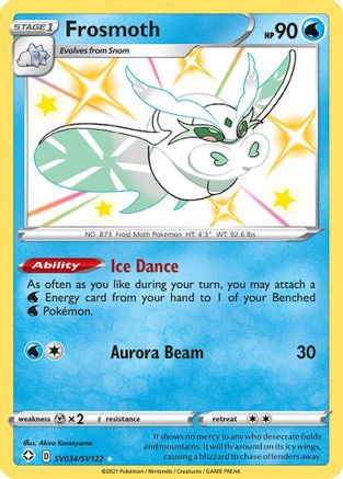 Frosmoth (SV034/SV122) - Shining Fates Shiny Vault Holofoil - Shiny Holo Rare
