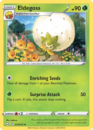 Eldegoss - 015/072 - Shining Fates Reverse Holofoil