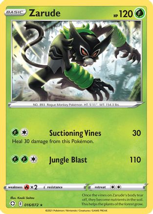 Zarude - 016/072 - Shining Fates Reverse Holofoil