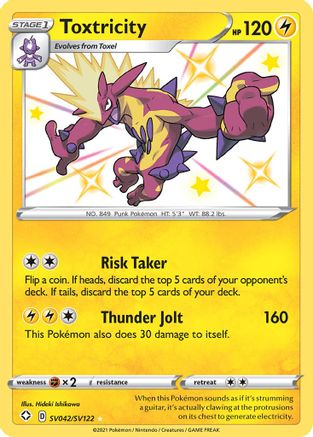 Toxtricity (SV042/SV122) - Shining Fates Shiny Vault Holofoil - Shiny Holo Rare