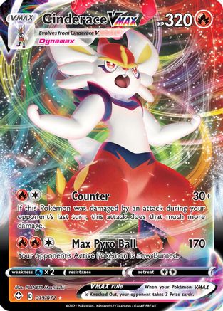 Cinderace VMAX - 019/072 - Shining Fates Holofoil - Ultra Rare