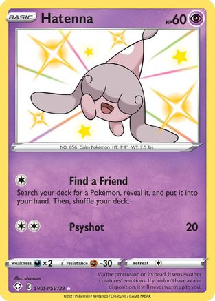 Hatenna (SV054/SV122) - Shining Fates Shiny Vault Holofoil - Shiny Holo Rare