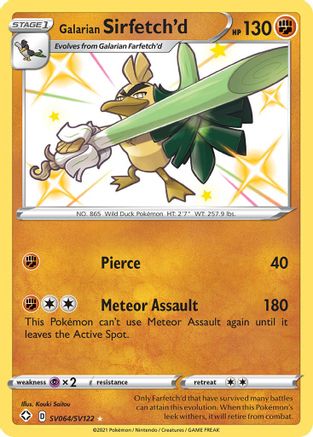 Galarian Sirfetch'd (SV064/SV122) - Shining Fates Shiny Vault Holofoil - Shiny Holo Rare