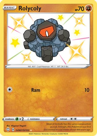 Rolycoly (SV067/SV122) - Shining Fates Shiny Vault Holofoil - Shiny Holo Rare