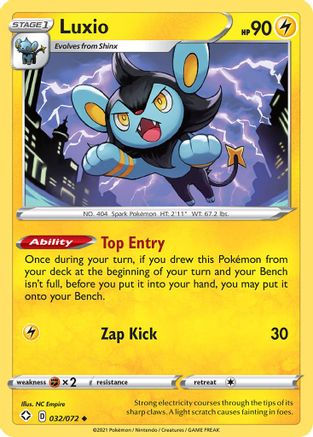 Luxio - 032/072 - Shining Fates Reverse Holofoil