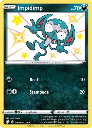 Impidimp (SV083/SV122) - Shining Fates Shiny Vault Holofoil - Shiny Holo Rare