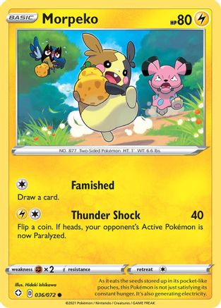 Morpeko (036)  - Shining Fates Reverse Holofoil