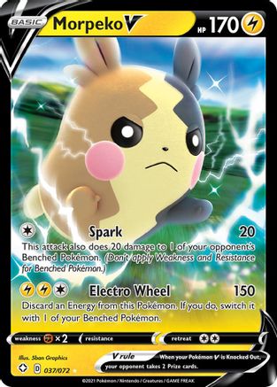 Morpeko V - 037/072 - Shining Fates Holofoil