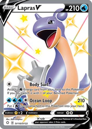 Lapras V (SV110/SV122) - Shining Fates Shiny Vault Holofoil - Shiny Holo Rare