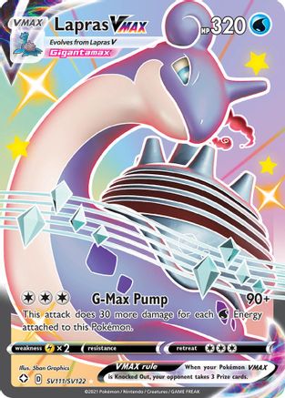 Lapras VMAX (SV111/SV122) - Shining Fates Shiny Vault Holofoil - Shiny Holo Rare