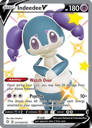 Indeedee V (SV114/SV122) - Shining Fates Shiny Vault Holofoil - Shiny Holo Rare
