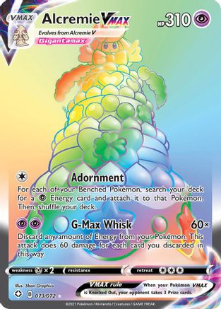 Alcremie VMAX (Secret) - 073/072 - Shining Fates Holofoil - Secret Rare