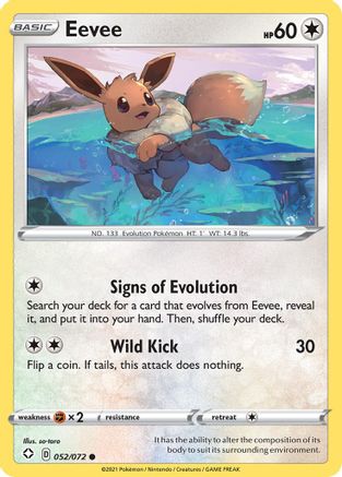 Eevee - 052/072 - Shining Fates Reverse Holofoil