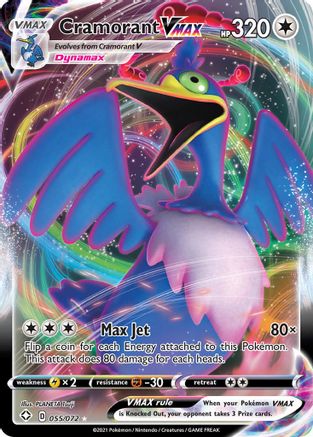Cramorant VMAX - 055/072 - Shining Fates Holofoil - Ultra Rare