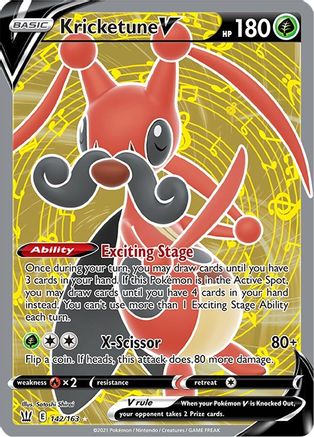 Kricketune V (Full Art) 142/163 - SWSH05 Battle Styles Holofoil - Ultra Rare