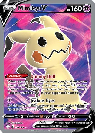 Mimikyu V (Full Art) 148/163 - SWSH05 Battle Styles Holofoil - Ultra Rare