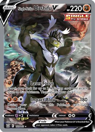 Single Strike Urshifu V (Alternate Full Art) 151/163 - SWSH05 Battle Styles Holofoil - Ultra Rare