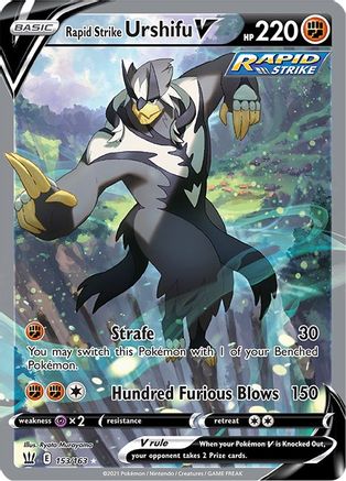 Rapid Strike Urshifu V (Alternate Full Art) 153/163 - SWSH05 Battle Styles Holofoil - Ultra Rare