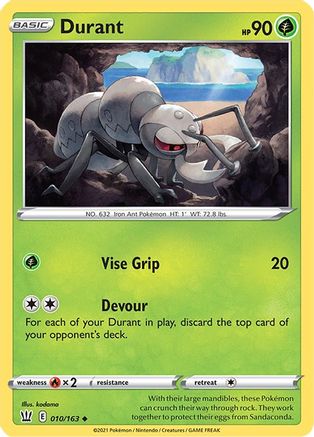Durant 010/163 - SWSH05 Battle Styles Reverse Holofoil - Uncommon