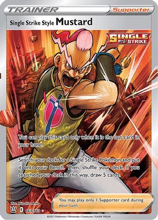 Single Strike Style Mustard (Full Art) 163/163 - SWSH05 Battle Styles Holofoil - Ultra Rare