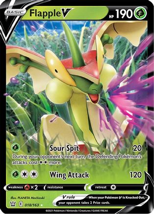 Flapple V 018/163 - SWSH05 Battle Styles Holofoil - Ultra Rare