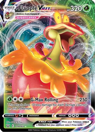 Flapple VMAX 019/163 - SWSH05 Battle Styles Holofoil - Ultra Rare