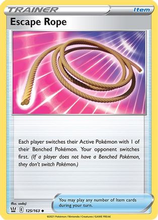Escape Rope 125/163 - SWSH05 Battle Styles Reverse Holofoil - Uncommon