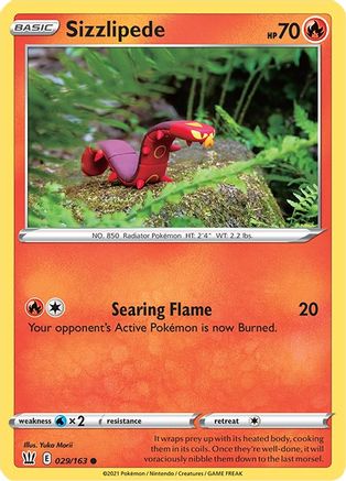 Sizzlipede 029/163 - SWSH05 Battle Styles Normal - Common