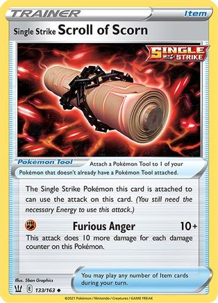 Single Strike Scroll of Scorn 133/163 - SWSH05 Battle Styles Normal - Uncommon