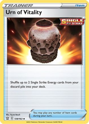 Urn of Vitality 139/163 - SWSH05 Battle Styles Reverse Holofoil - Uncommon
