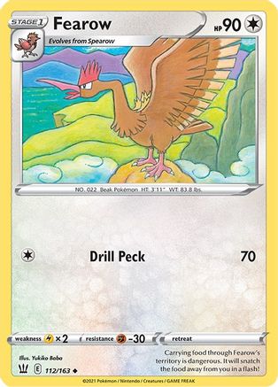 Fearow 112/163 - SWSH05 Battle Styles Reverse Holofoil - Uncommon