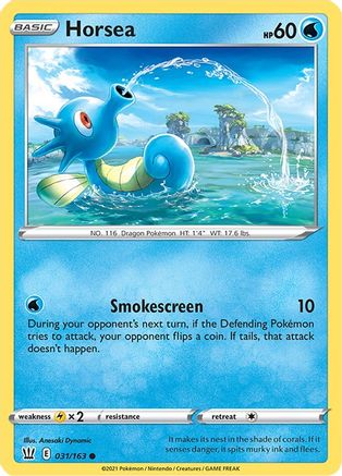 Horsea 031/163 - SWSH05 Battle Styles Reverse Holofoil - Common