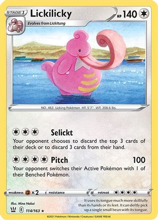 Lickilicky 114/163 - SWSH05 Battle Styles Normal - Rare
