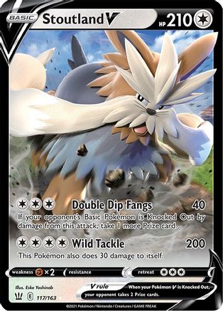 Stoutland V 117/163 - SWSH05 Battle Styles Holofoil - Ultra Rare