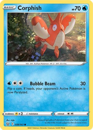 Corphish 038/163 - SWSH05 Battle Styles Reverse Holofoil - Common