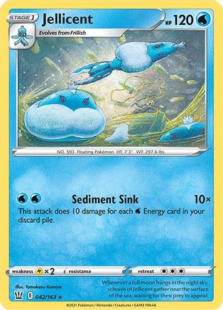 Jellicent 042/163 - SWSH05 Battle Styles Reverse Holofoil - Rare