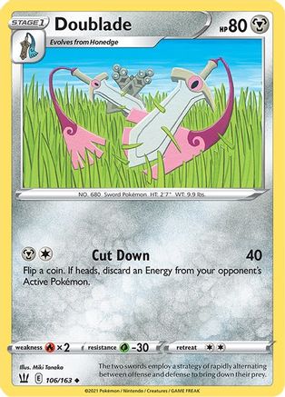 Doublade 106/163 - SWSH05 Battle Styles Reverse Holofoil - Uncommon