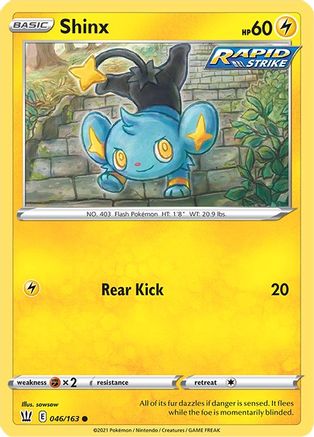 Shinx 046/163 - SWSH05 Battle Styles Reverse Holofoil - Common