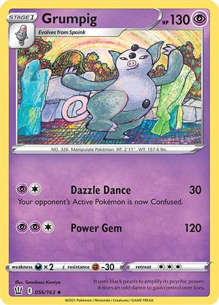 Grumpig 056/163 - SWSH05 Battle Styles Reverse Holofoil - Uncommon