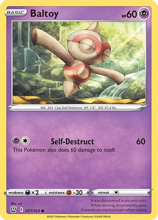 Baltoy 057/163 - SWSH05 Battle Styles Reverse Holofoil - Common