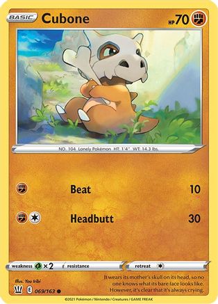 Cubone 069/163 - SWSH05 Battle Styles Normal - Common