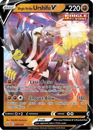 Single Strike Urshifu V 085/163 - SWSH05 Battle Styles Holofoil - Ultra Rare