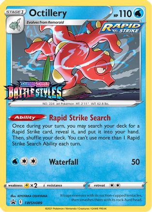 Octillery SWSH089 - SWSH Sword & Shield Promo Cards Holofoil - Promo