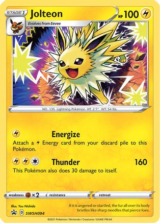 Jolteon SWSH094 - SWSH Sword & Shield Promo Cards Holofoil - Promo